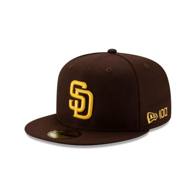 Black San Diego Padres Hat - New Era MLB Team Color 59FIFTY Fitted Caps USA7961342